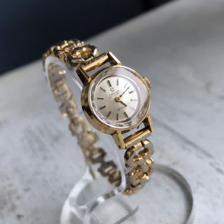 美品✨OMEGA 自動巻 ゴールドカットガラス 新品ベルト付✨トゥモローランド