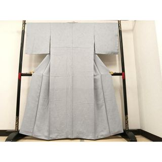 平和屋着物■上質な色無地　草花地紋　正絹　逸品　AAAX6263ph