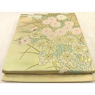 平和屋着物◎六通柄袋帯　菊　金銀糸　正絹　逸品　BAAS6598hj(帯)