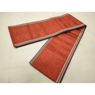 平和屋着物◎本場筑前博多織　半幅帯　動物文　正絹　逸品　CAAU7839in(帯)