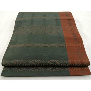 平和屋着物◎全通柄袋帯　横段正倉院文　金糸　鈴乃屋扱い　正絹　逸品　未使用　BAAS6544hj(帯)