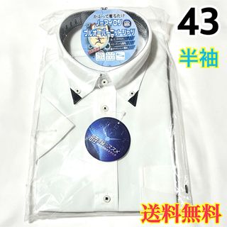 【新品】 メンズ 半袖 ワイシャツ 【690】 形態安定 吸水速乾 LL 43(シャツ)