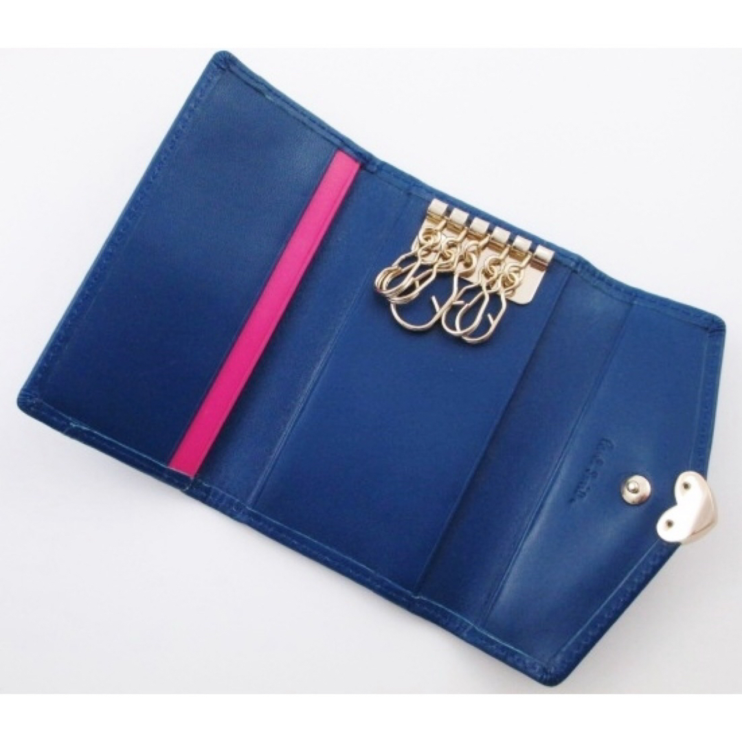 Paul Smith(ポールスミス)の数量限定☆新品☆箱付 ポールスミス 人気ラブレター キーケース ブルー レディースのファッション小物(キーケース)の商品写真