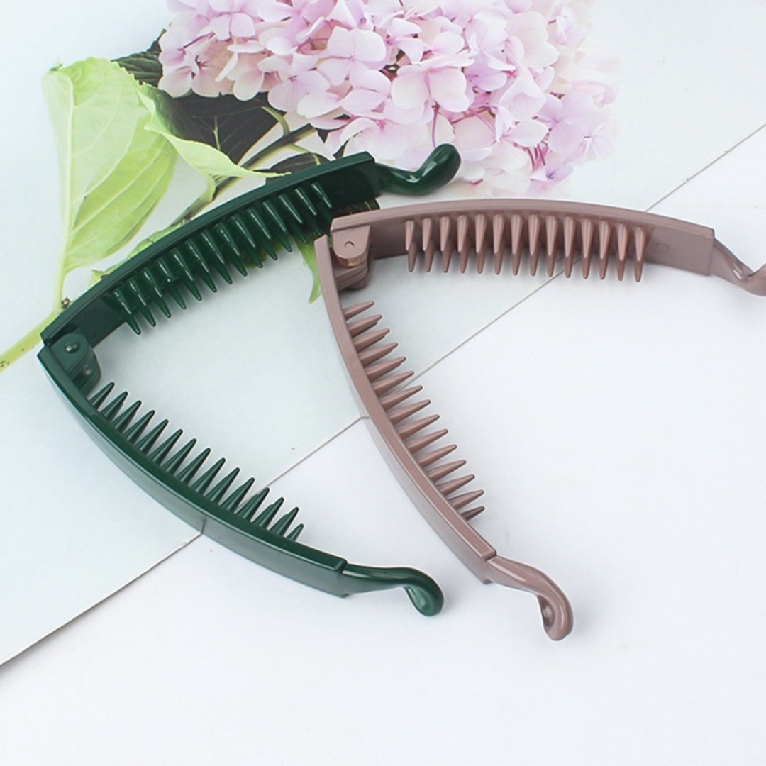 ナカノヤ バナナクリップ 1個 NKBV42CG レディースのヘアアクセサリー(バレッタ/ヘアクリップ)の商品写真