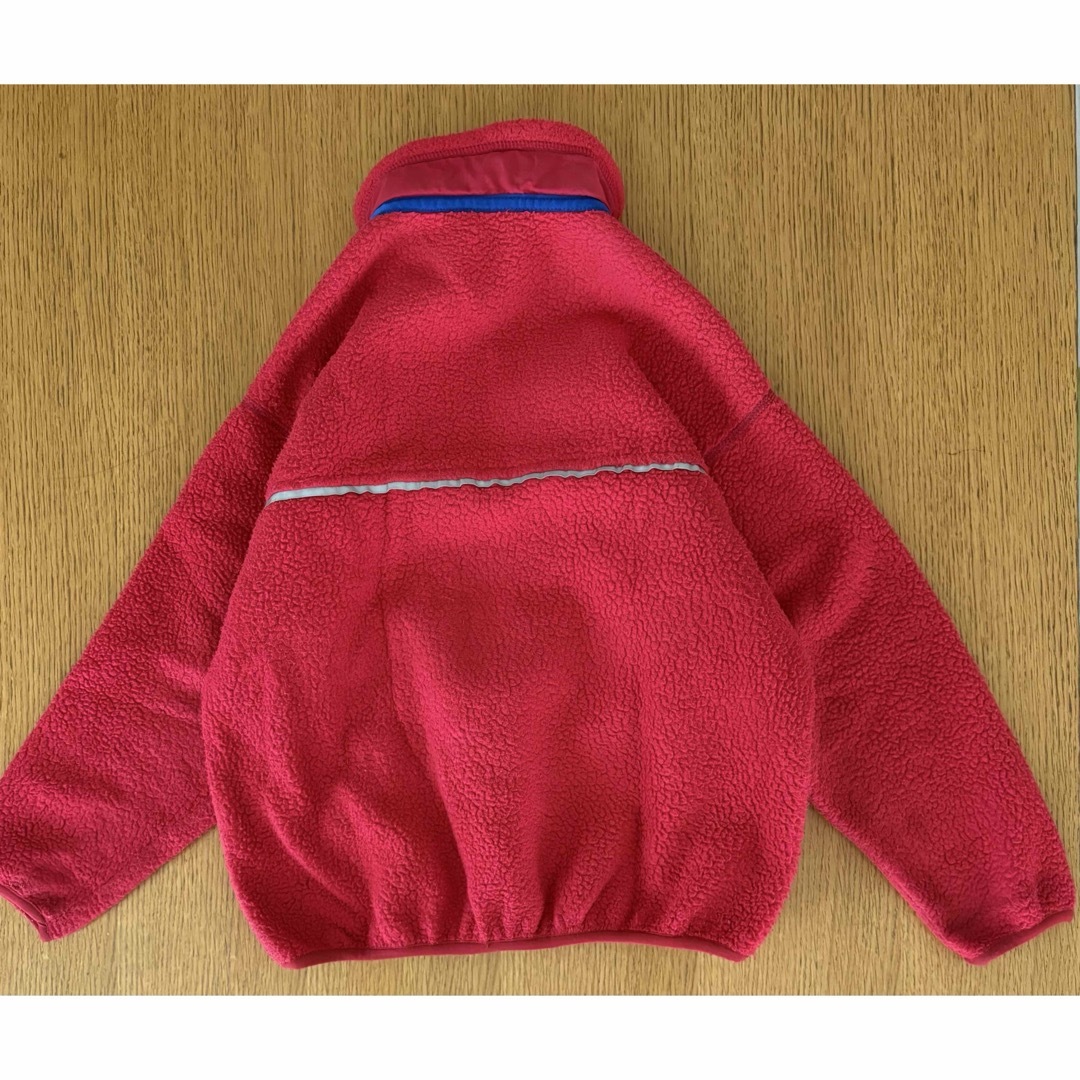 patagonia(パタゴニア)のパタゴニア キッズ 140 ボアジャケット レッド フリース ジップアップ キッズ/ベビー/マタニティのキッズ服男の子用(90cm~)(ジャケット/上着)の商品写真