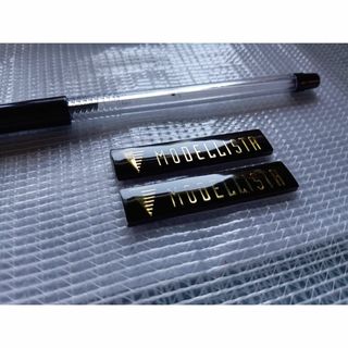 【２個セット】MODELLISTA(モデリスタ) プレート　ブラック(金文字)