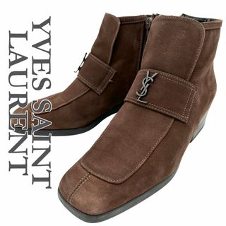 イヴサンローラン(Yves Saint Laurent)のYVES SAINT LAURENT ショートブーツ スエード ブラウン 2010T(ブーツ)