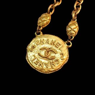シャネル(CHANEL)のシャネル サークル ココマーク ネックレス ヴィンテージ ゴールド 3759(ネックレス)