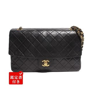シャネル(CHANEL)のシャネル ダブルチェーンレザーショルダーバッグ ココマーク ゴールド金具 マトラッセ レディース CHANEL(ショルダーバッグ)