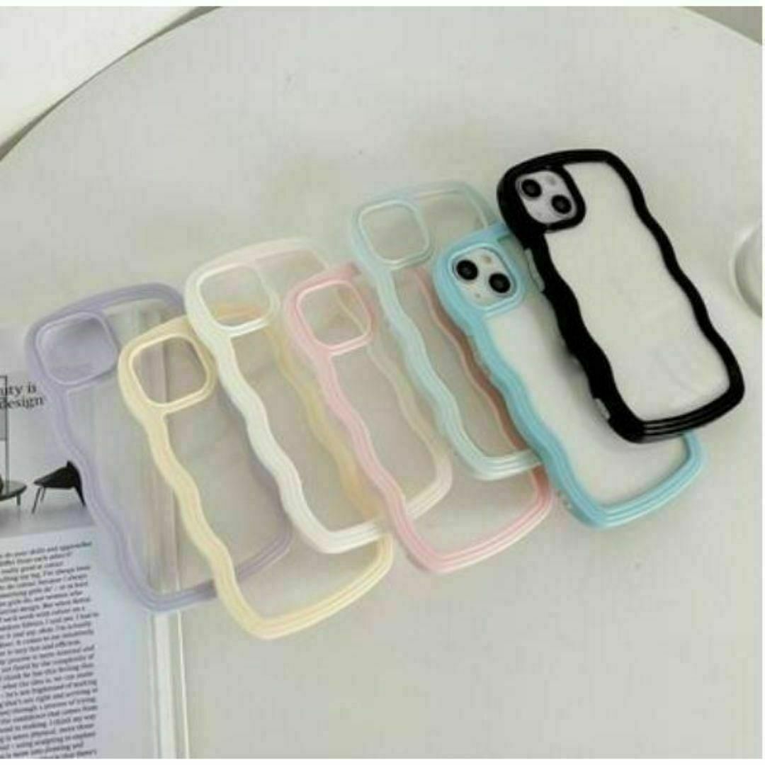 iPhone14ProMaxケース　うねうね　ベビーブルー　水色　くねくね　韓国 スマホ/家電/カメラのスマホアクセサリー(iPhoneケース)の商品写真
