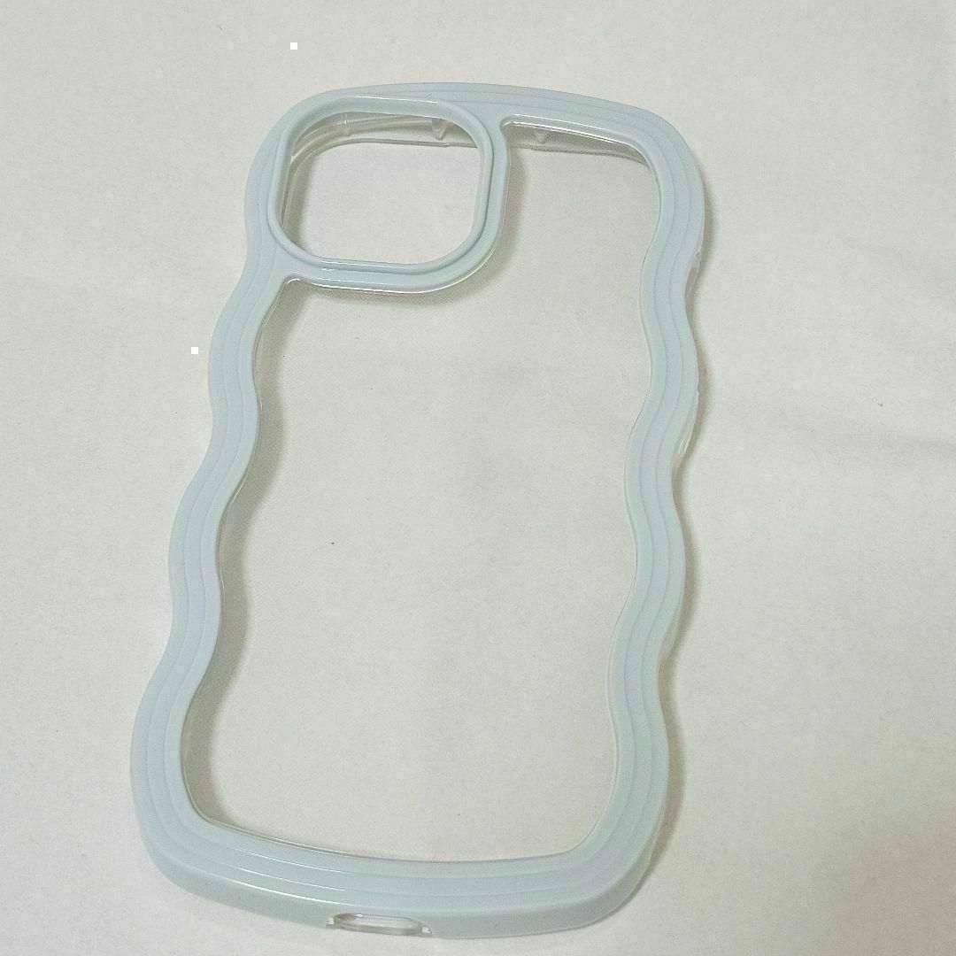 iPhone14ProMaxケース　うねうね　ベビーブルー　水色　くねくね　韓国 スマホ/家電/カメラのスマホアクセサリー(iPhoneケース)の商品写真