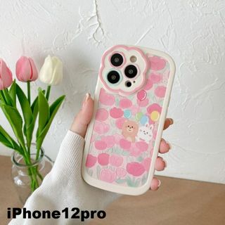 iphone12proケース カーバー  可愛いお洒落　ピンクxfh(iPhoneケース)