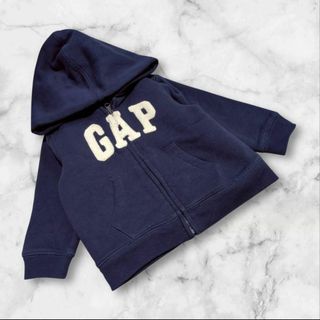 【ベビーギャップ】babyGAP ジップアップパーカー 裏ボア 防寒 ネイビー