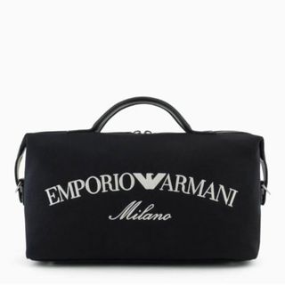 期間限定販売　ARMANI　ボストンバッグ キャンバス ロゴ刺繍　＆　ショルダー