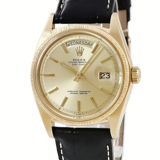 ロレックス(ROLEX)のロレックス デイデイト バーク 1807 OH済み K18YG無垢 29番 ヴィンテージ バー イエローゴールド 自動巻き メンズ 腕時計(腕時計(アナログ))
