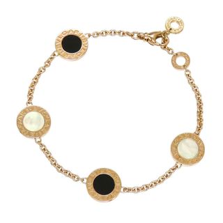 ブルガリ(BVLGARI)のブルガリ ブルガリブルガリ オニキス シェル ブレスレット #SM 350641 Au750 (K18PG) レディース BVLGARI [美品] 【中古】 【ジュエリー】(ブレスレット/バングル)