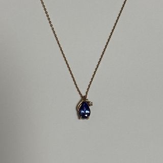 4℃ K10 タンザナイト ダイヤモンド ネックレス