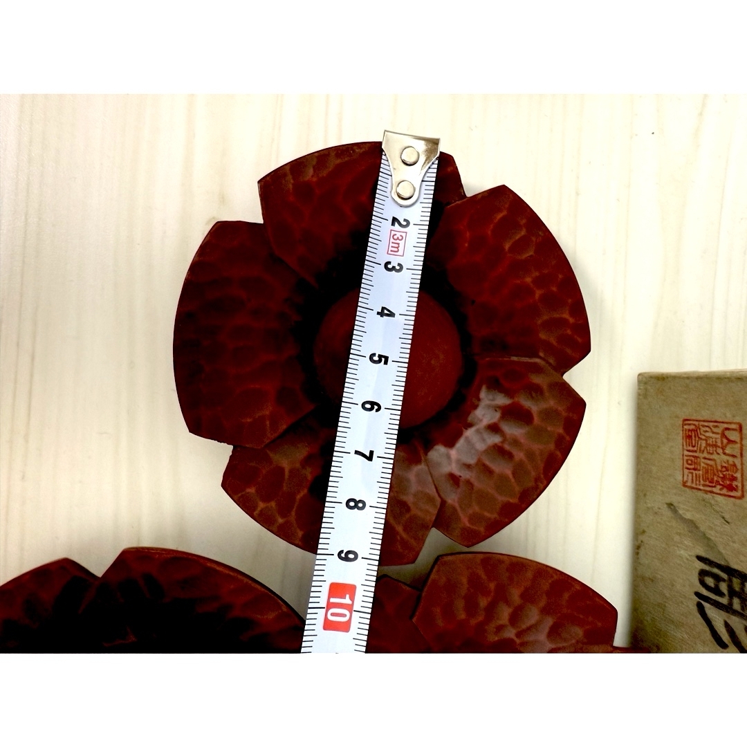 鎌倉彫 ＊ 茶托 5枚セット エンタメ/ホビーの美術品/アンティーク(漆芸)の商品写真
