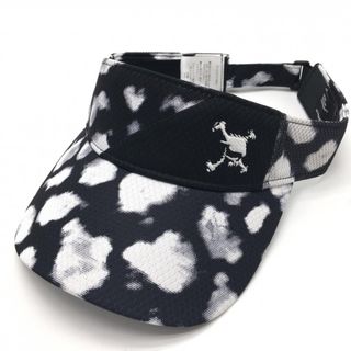 オークリー(Oakley)の【超美品】オークリー サンバイザー 黒×白 総柄   ゴルフウェア Oakley(ウエア)
