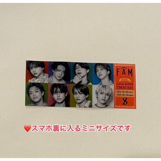 timelesz 佐藤勝利 チケット風ステッカー ミニ(アイドルグッズ)