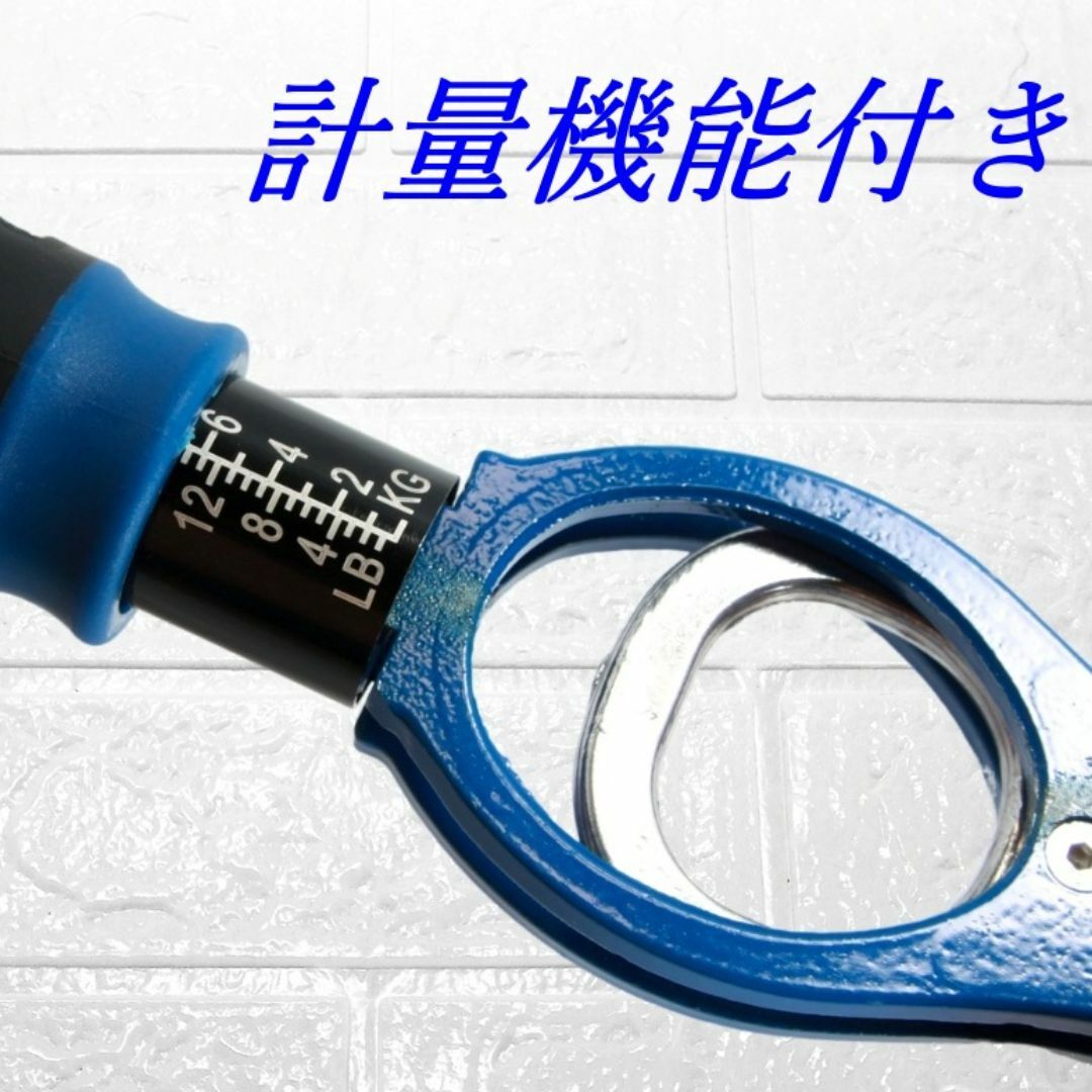 フィッシュグリップ ワイヤー入りセーフティーコード付 釣具アイテム魚掴み　ブルー スポーツ/アウトドアのフィッシング(その他)の商品写真