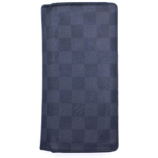 ルイヴィトン(LOUIS VUITTON)のLOUIS VUITTON ルイヴィトン ダミエグラフィット ポルトフォイユ・ブラザ ロングウォレット 長財布 ブラック シルバー金具 PVC N62655(財布)