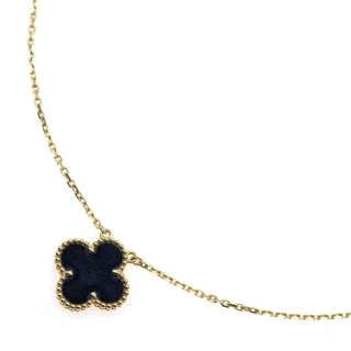 ヴァンクリーフアンドアーペル(Van Cleef & Arpels)のVan Cleef & Arpels ヴァンクリーフアンドアーペル ヴィンテージアルハンブラ オニキス ネックレス Au750 ブラック×ゴールド(ネックレス)