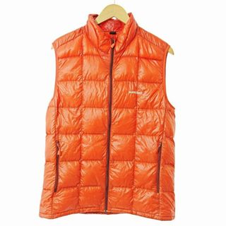 モンベル(mont bell)のモンベル スペリオダウンベスト ジャケット ジップアップ L オレンジ(ダウンベスト)