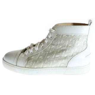 クリスチャンルブタン(Christian Louboutin)のCHRISTIAN LOUBOUTIN クリスチャンルブタン LOUIS ORLATO ルイス オルラート ロゴパッチ付き レザーハイカットスニーカー ホワイト(スニーカー)
