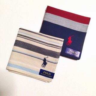 POLO RALPH LAUREN ハンカチ〈2枚〉【新品タグ付】