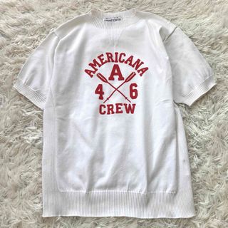 美品　アメリカーナ　半袖ニット　ホワイト　HAPPY PLUS STORE別注