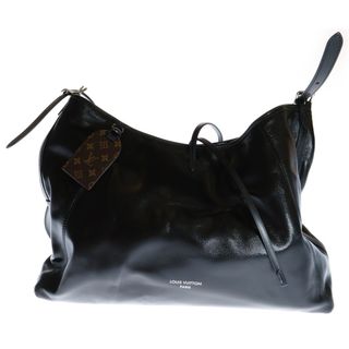 ルイヴィトン(LOUIS VUITTON)のLOUIS VUITTON ルイヴィトン モノグラム キャリーオールバイブMM ポーチ付 レザーショルダーバッグ ブラック レディース M25143(ショルダーバッグ)