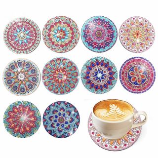 ダイヤモンドアート コースター 犬 キット 10PCS ビーズアート カップマッ(その他)