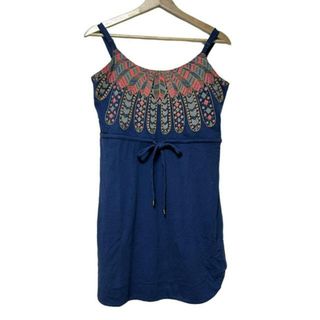 マークバイマークジェイコブス(MARC BY MARC JACOBS)のMARC BY MARC JACOBS(マークバイマークジェイコブス) ワンピース サイズxs XS レディース - ネイビー×ピンク×マルチ キャミワンピ/ミニ(その他)