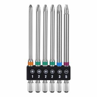 【特価セール】プラスビット ドライバービットセット 6本組 100mm 片頭 6(その他)