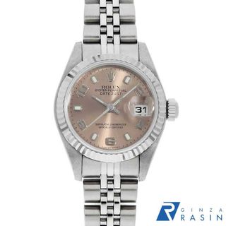 ロレックス(ROLEX)のロレックス デイトジャスト 79174 ピンク 飛びアラビア K番 レディース 中古 腕時計(腕時計)