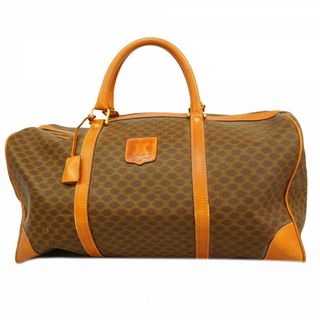 セリーヌ(CELINE)の【5gc3929-h】セリーヌ ボストンバッグ マカダム PVC ブラウン ゴールド金具【中古】メンズ レディース ユニセックス(ボストンバッグ)