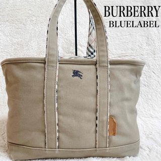 バーバリーブルーレーベル(BURBERRY BLUE LABEL)のバーバリーブルーレーベル キャンバス ノバチェック 肩がけ トートバッグ 大容量(トートバッグ)