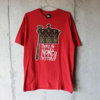ステューシー(STUSSY)のStussy 赤 Tシャツ 王冠 クラウン デザイン(Tシャツ/カットソー(半袖/袖なし))