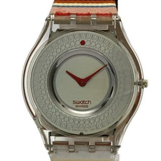 スウォッチ(swatch)のswatch(スウォッチ) 腕時計 - レディース ボーダー シルバー(腕時計)