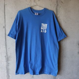 FRUIT OF THE LOOM - 90s THE BODY SHIO TRADE NOT AID Tシャツ 青