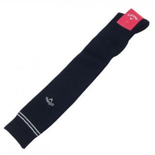 【新品】キャロウェイ ニーハイソックス ネイビー ロゴ白 抗菌防臭 レディース FR ゴルフウェア Callaway