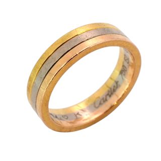 カルティエ(Cartier)の【5jgb0203】カルティエ リング トリニティ ヴァンドーム/ウェディング K18YG イエローゴールド K18WG ホワイトゴールド K18PG ピンクゴールド ＃52【中古】レディース(リング(指輪))
