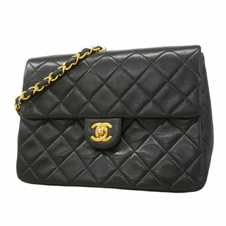 シャネル(CHANEL)の【5gd4089-h】シャネル ショルダーバッグ マトラッセ チェーンショルダー ラムスキン ブラック ゴールド金具【中古】レディース(ショルダーバッグ)