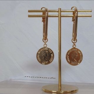 2WAY　ステンレスフープコインピアス