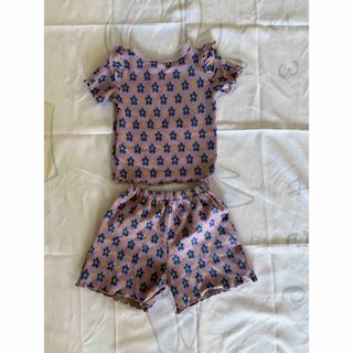 Favon 花柄トップス&パンツ　セットアップ80cm(シャツ/カットソー)