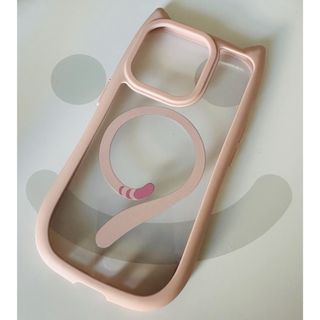 iPhone14pro ソフトケース ピンク ねこ MagSafe クリア