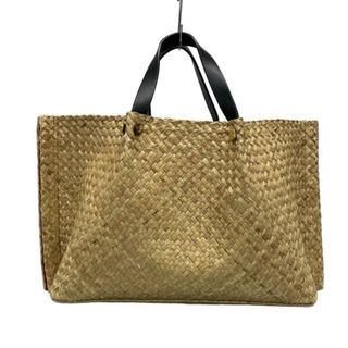 ヴァレンティノガラヴァーニ(valentino garavani)のVALENTINOGARAVANI(バレンチノガラバーニ) トートバッグ - ベージュ×黒 スタッズ/かごバッグ レザー(トートバッグ)