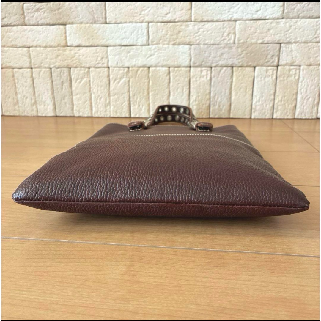 本革トートバッグ ウエスタン風 ハトメベルトハンドル  ユニセックス  レディースのバッグ(トートバッグ)の商品写真