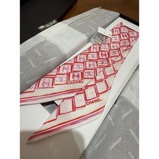 シャネル(CHANEL)の新品　貴重　春夏　CHANEL シャネル　スカーフ　ツイリー　ヘアバンド(バンダナ/スカーフ)